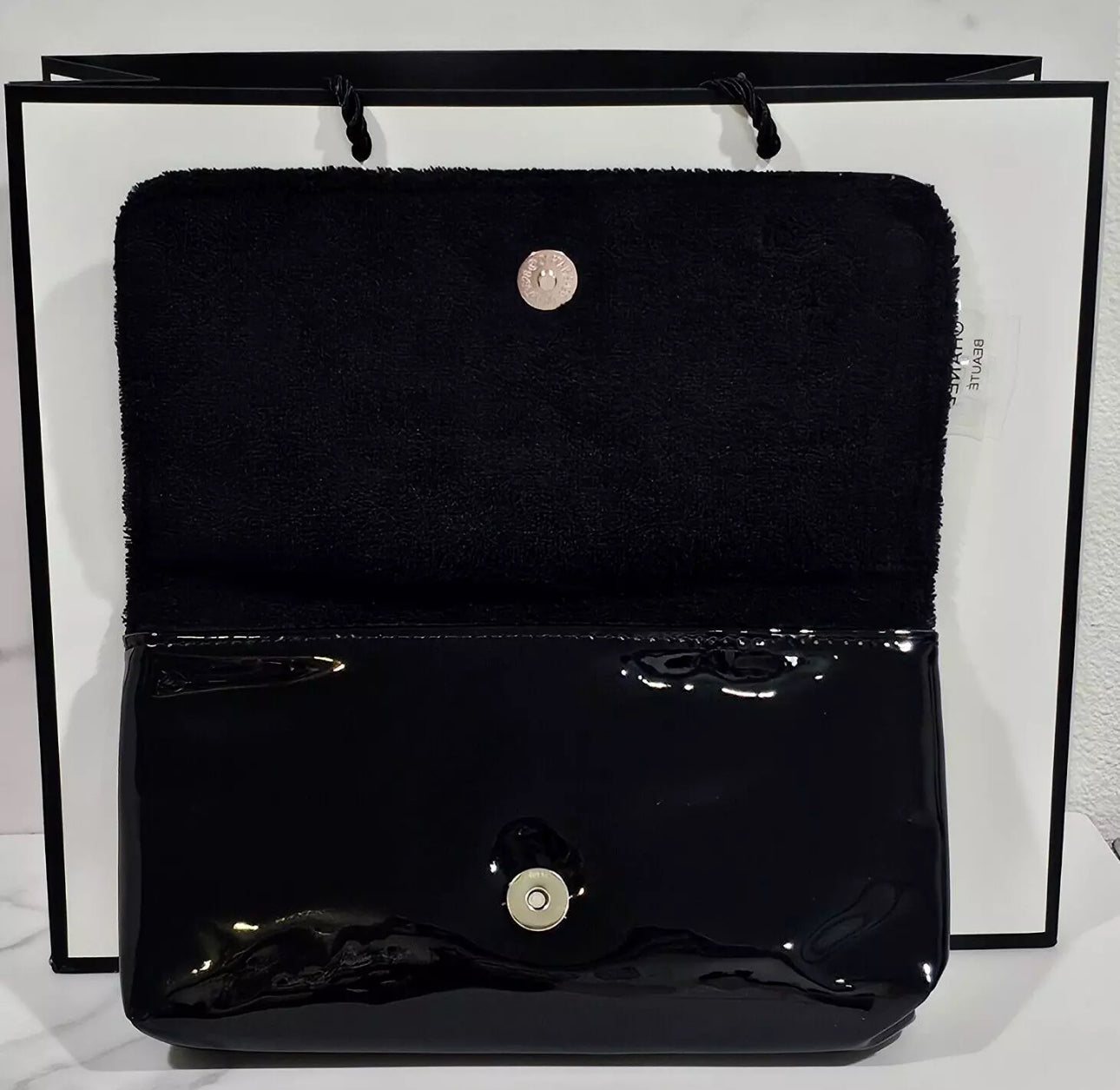 Chanel Black Patent Shoulder/Crossbody Gift bag