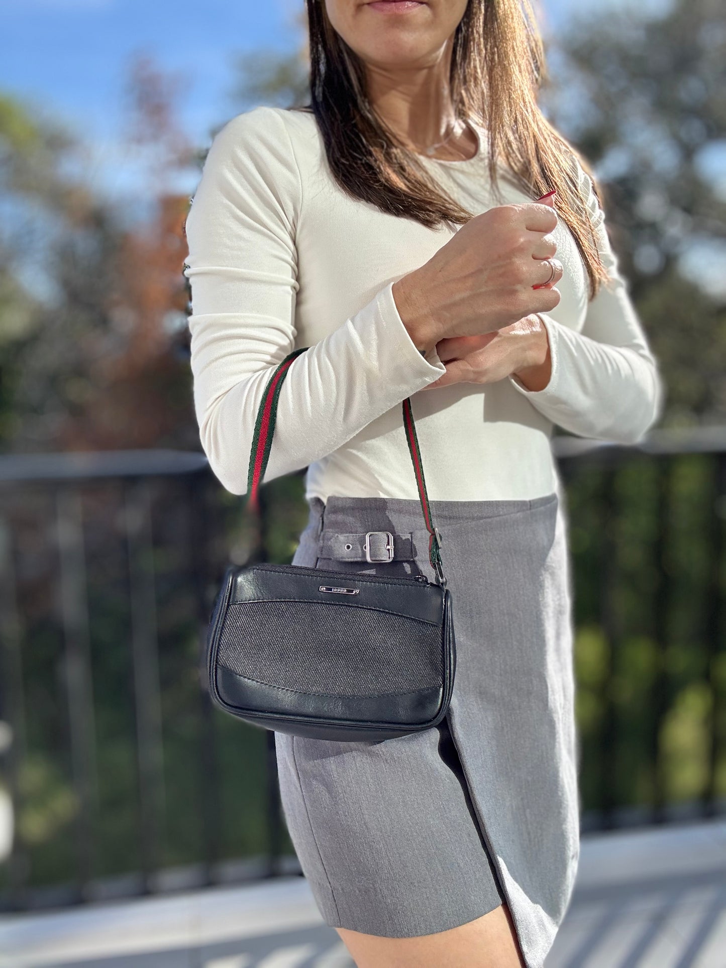 Gucci Sherry Line Denim Pochette