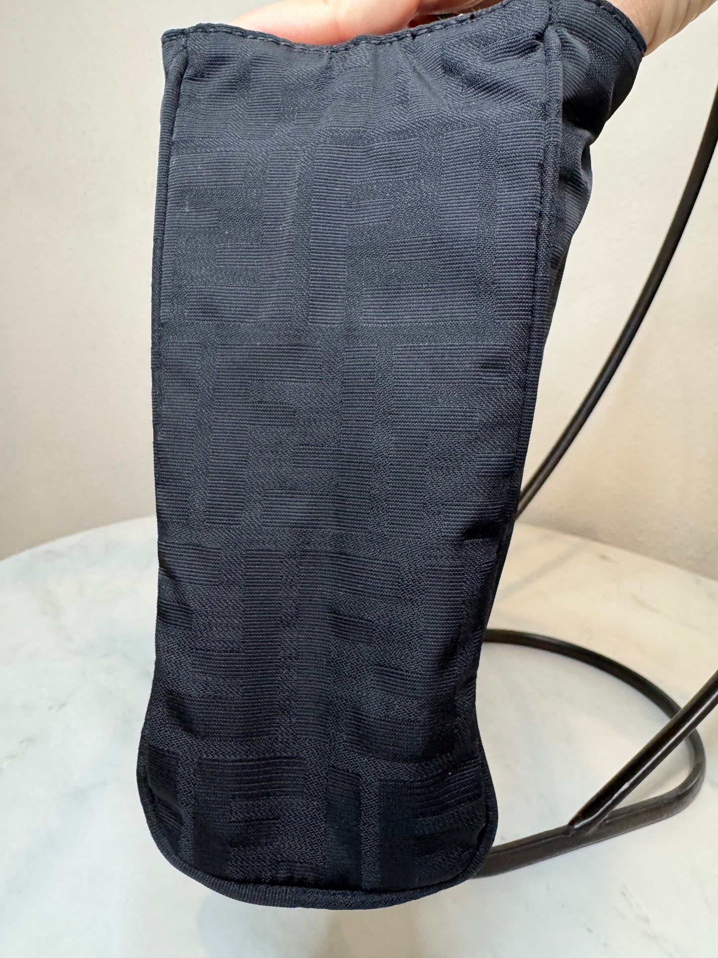 Fendi Black Nylon Monogram Small Tote