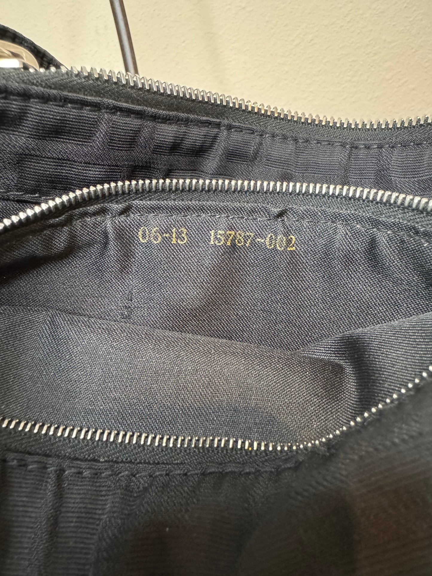 Fendi Black Nylon Monogram Small Tote
