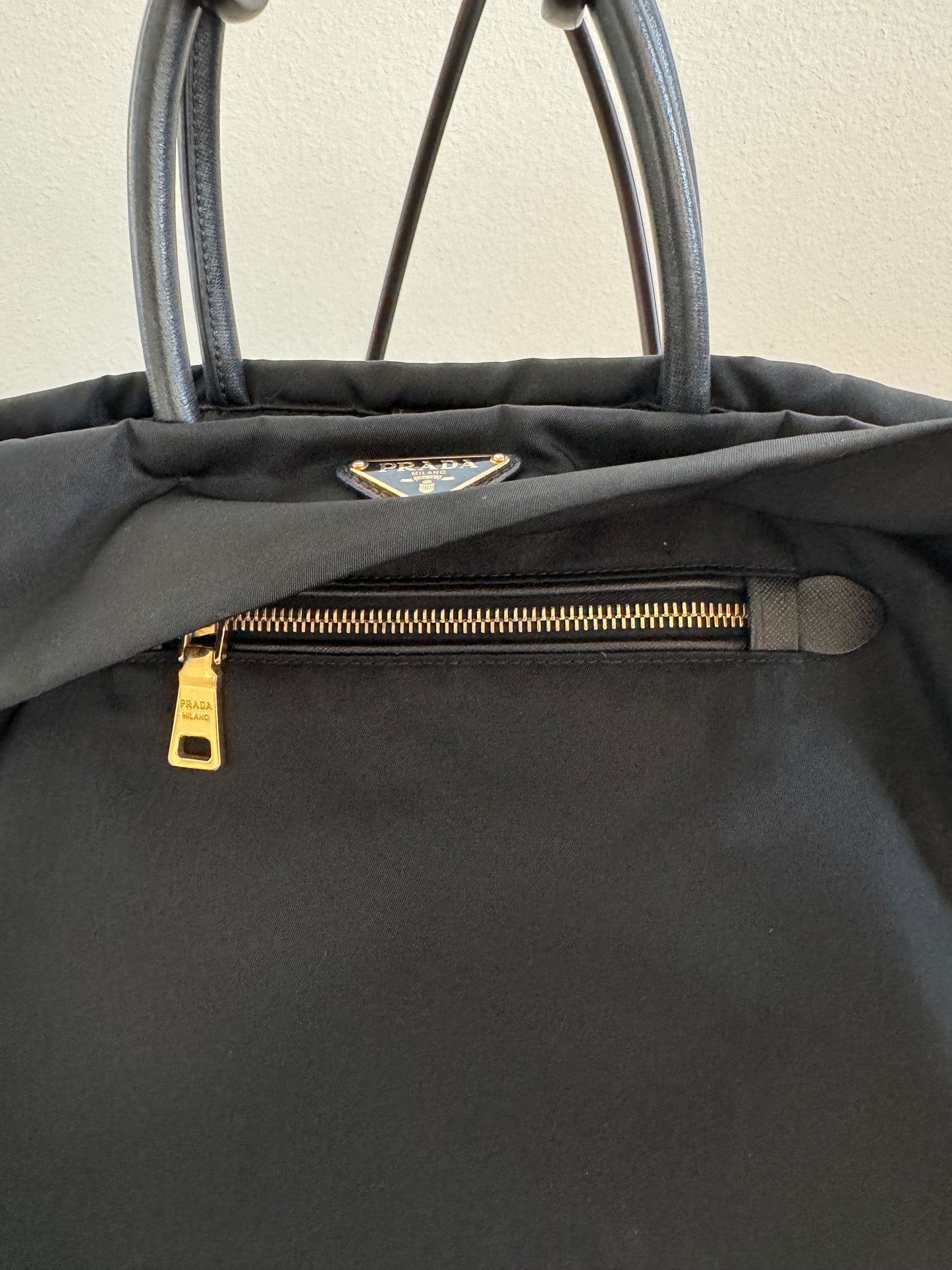 Prada Tessuto Nylon Black Tote