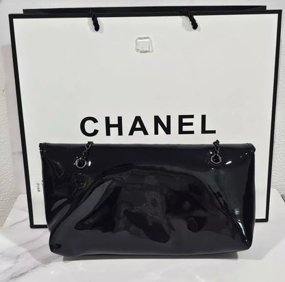Chanel Black Patent Shoulder/Crossbody Gift bag