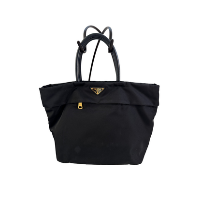 Prada Tessuto Nylon Black Tote