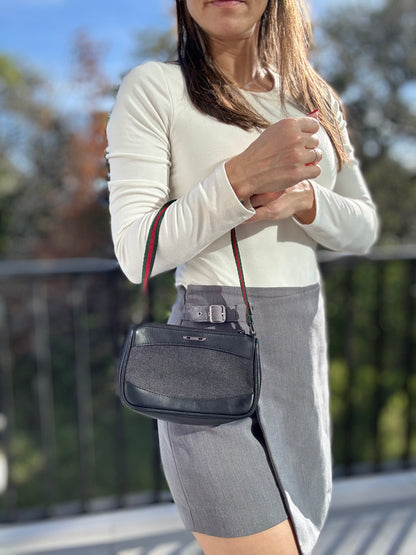 Gucci Sherry Line Denim Pochette