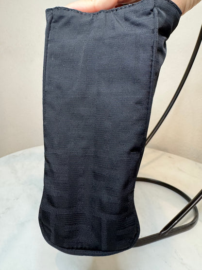 Fendi Black Nylon Monogram Small Tote