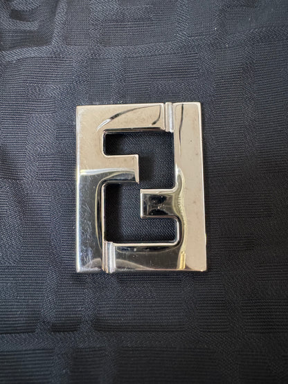 Fendi Black Nylon Monogram Small Tote