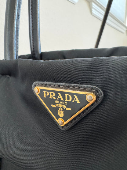 Prada Tessuto Nylon Black Tote