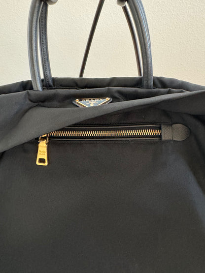 Prada Tessuto Nylon Black Tote
