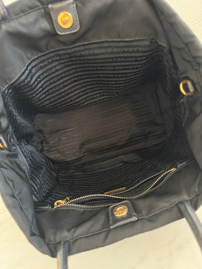 Prada Tessuto Nylon Black Tote