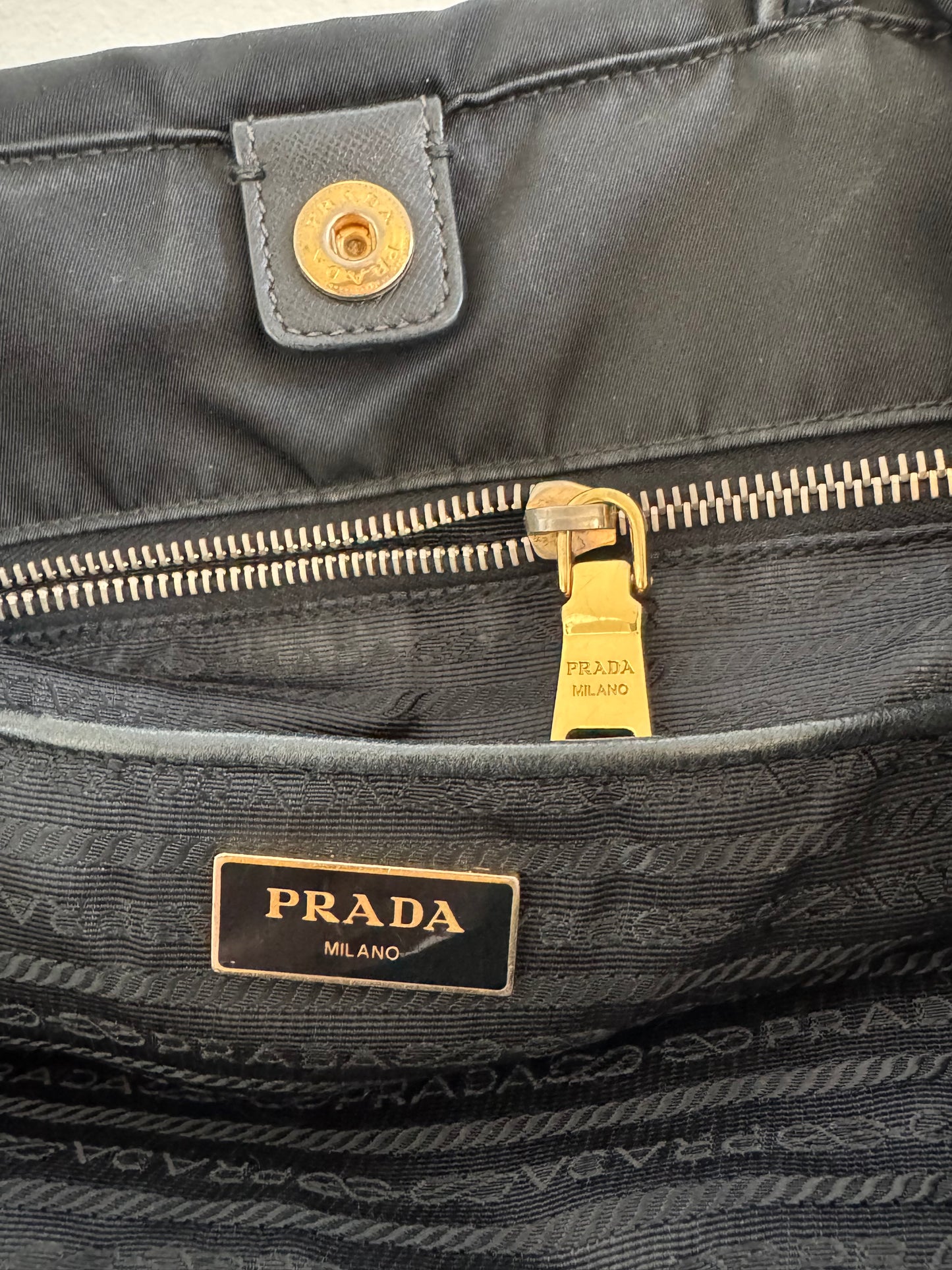 Prada Tessuto Nylon Black Tote