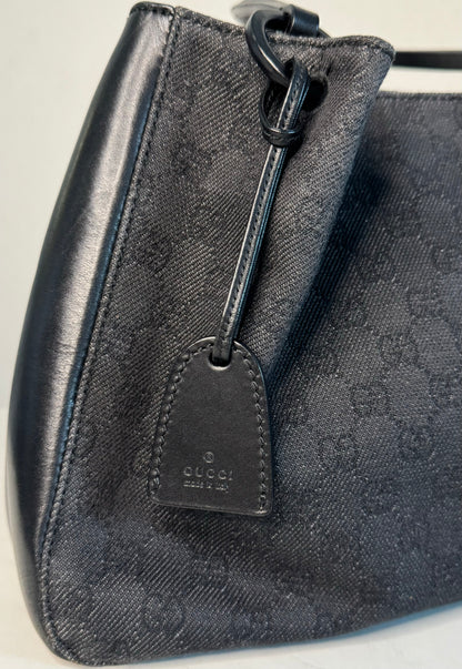 Gucci Black Denim Shoulder Bag