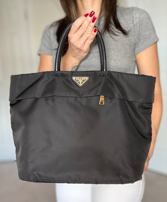 Prada Nylon Tote Black